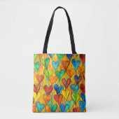 Leuk Hart Patroon Gele Mix Tote Bag (Voorkant)