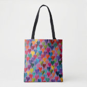 Leuk hartpatroon Paarse mix Tote Bag (Voorkant)