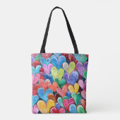 Leuk hartpatroon tote bag (Achterkant)