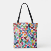 Leuk hartpatroon tote bag (Achterkant)