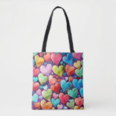 Leuk hartpatroon tote bag (Voorkant)