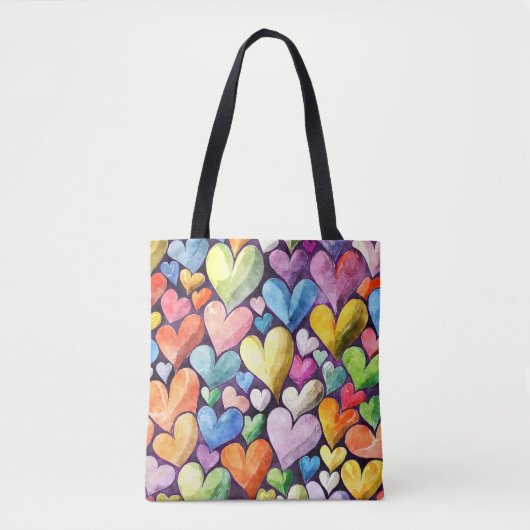 Leuk hartpatroon tote bag (Voorkant)
