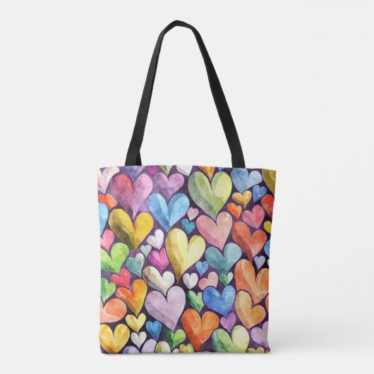 Leuk hartpatroon tote bag (Achterkant)
