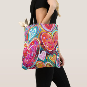 Leuk hartpatroon tote bag