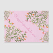 Leuk hartvormig bloemontwerp tissuepapier (Voorkant)