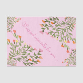 Leuk hartvormig bloemontwerp tissuepapier