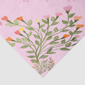 Leuk hartvormig bloemontwerp tissuepapier (Detail)