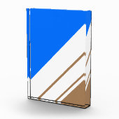 Leuk Helder Blauw Lichtbruin Wit Racing Stripes Fotoblokken (Rechts)