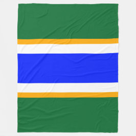 Leuk Helder Blauw Wit Geel Groen Racing Stripes Fleece Deken