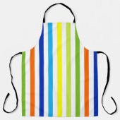 Leuk, helder en gedurfd - moderne strepen schort (Voorkant)