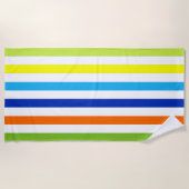 Leuk, helder en gedurfd - moderne strepen strandlaken (Voorkant)