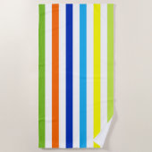 Leuk, helder en gedurfd - moderne strepen strandlaken (Voorkant)