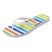 Leuk, helder en gedurfd - moderne strepen teenslippers (Schuin)