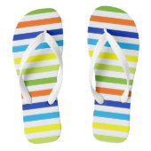 Leuk, helder en gedurfd - moderne strepen teenslippers (Voetbed)