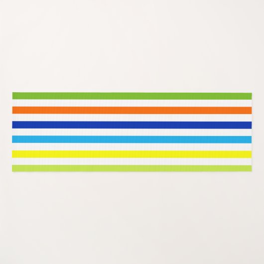 Leuk, helder en gedurfd - moderne strepen yogamat (Voorkant (horizontaal))