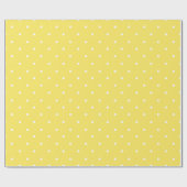 Leuk Helder Geel & Wit Polka Dot Patroon Cadeaupapier (Vlak)