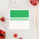 Leuk Helder Groen Wit Kleur Blok Racing Stripes Servet (Insitu)