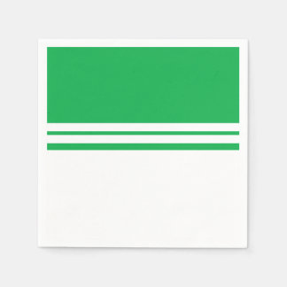 Leuk Helder Groen Wit Kleur Blok Racing Stripes Servet