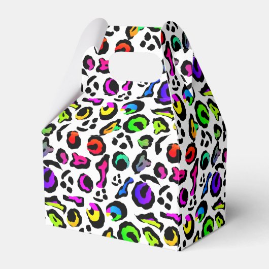 Leuk Helder Kleurrijk Modern Party Patroon Bedankdoosjes (Achterkant)