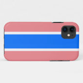 Leuk Helder Nautisch Blauw Wit Roze Racing Stripes Case-Mate iPhone Case (Achterkant (horizontaal))