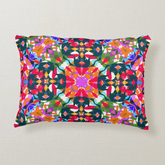 Leuk helder patroon Modern eclectisch dopamine dec Accent Kussen (Achterkant)