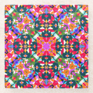 Leuk helder patroon Modern eclectisch dopamine dec Glazen Onderzetter