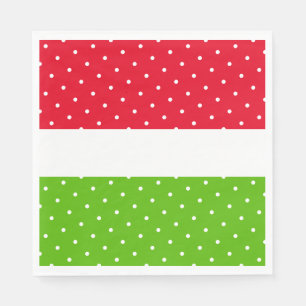 Leuk Helder Rood Wit Lime Groene Strepen Polka Dot Servet