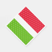 Leuk Helder Rood Wit Lime Groene Strepen Polka Dot Servet (Hoek)