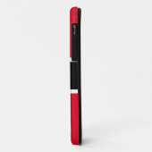 Leuk Helder Rood Zwart Strepen Vet COACH Tekst Case-Mate iPhone Case (Achterkant/links)