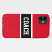 Leuk Helder Rood Zwart Strepen Vet COACH Tekst Case-Mate iPhone Case (Achterkant (horizontaal))