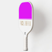 Leuk Helder Roze Wit Kleur Blok PICKLEBALL Tekst Paddle (Links)