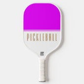 Leuk Helder Roze Wit Kleur Blok PICKLEBALL Tekst Paddle (Voorkant)