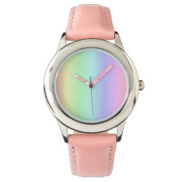 Leuk Helder Schattige Kleurrijk Regenboog Roze Gee Horloge