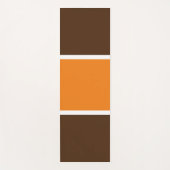 Leuk Helder Sinaasappel Wit Donkerbruin Brede Stre Yogamat (Voorkant)