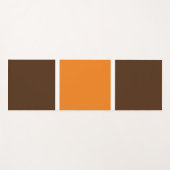 Leuk Helder Sinaasappel Wit Donkerbruin Brede Stre Yogamat (Voorkant (horizontaal))