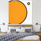 Leuk Helder Sinaasappel Wit Moderne geometrische k Canvas Afdruk (Insitu (Slaapkamer))