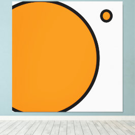 Leuk Helder Sinaasappel Wit Moderne geometrische k Canvas Afdruk