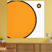 Leuk Helder Sinaasappel Wit Moderne geometrische k Canvas Afdruk (Insitu (Woonkamer))