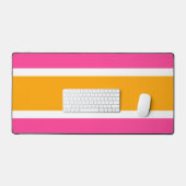 Leuk helder Snoep roze geel wit racestrepen Bureaumat (Keyboard & Muis)