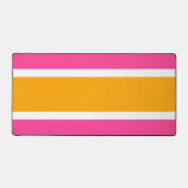 Leuk helder Snoep roze geel wit racestrepen Bureaumat (Voorkant)
