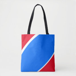 Leuk Helder Sportief Rood Wit Blauw Moderne Curven Tote Bag