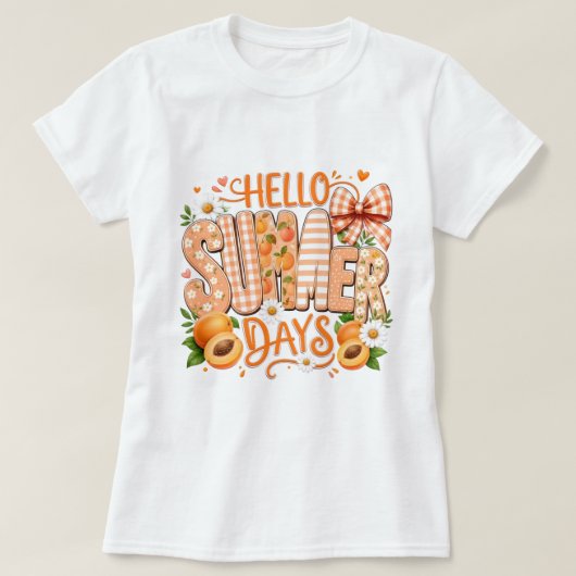 Leuk Hello Summer Grafisch T-Shirt (Design voorkant)