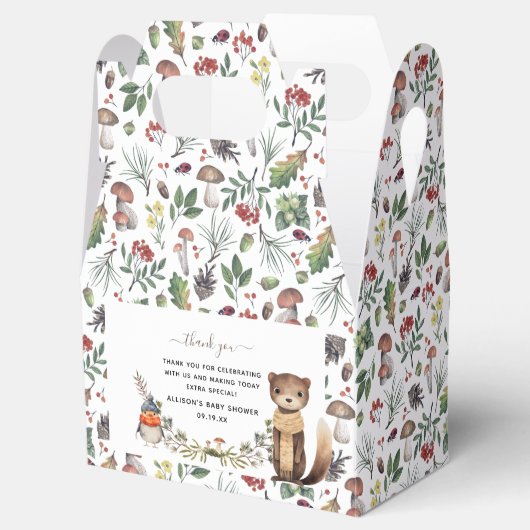 Leuk herfst bos | Baby shower Favor Bedankdoosjes (Geopend)