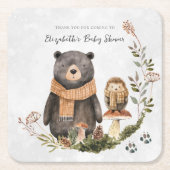 Leuk herfst bos | BABY SHOWER Kartonnen Onderzetters (Voorkant)
