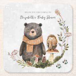 Leuk herfst bos | BABY SHOWER Kartonnen Onderzetters