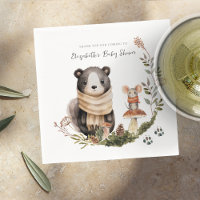 Leuk herfst bos | Baby showers servetten