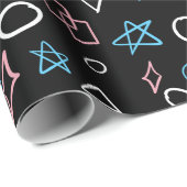 Leuk herhalend patroon in de transvlag kleuren! cadeaupapier (Rol Hoek)