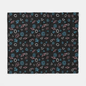 Leuk herhalend patroon in de transvlag kleuren! fleece deken (Voorkant (Horizontaal))