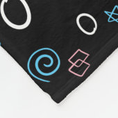 Leuk herhalend patroon in de transvlag kleuren! fleece deken (Hoek)
