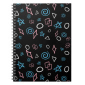 Leuk herhalend patroon in de transvlag kleuren! notitieboek (Voorkant)